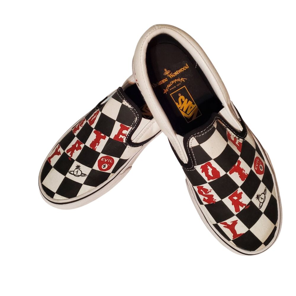 Vans x Vivienne Westwood Anglomania Checkerboard Slip-Ons Ltd Edition